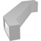 Ekena Millwork 3-in. W x 12-in. D x 16-in. H Burlington Architectural Grade PVC Knee Brace BRCP03X12X16BUR - alternate 2